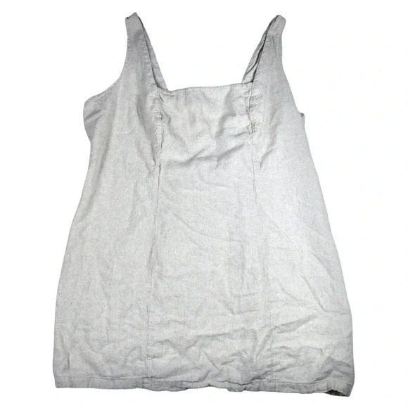 Old Navy Linen Blend Square Neck Above Knee Natural Dress Flax Color 3X Vacation - Picture 3 of 8